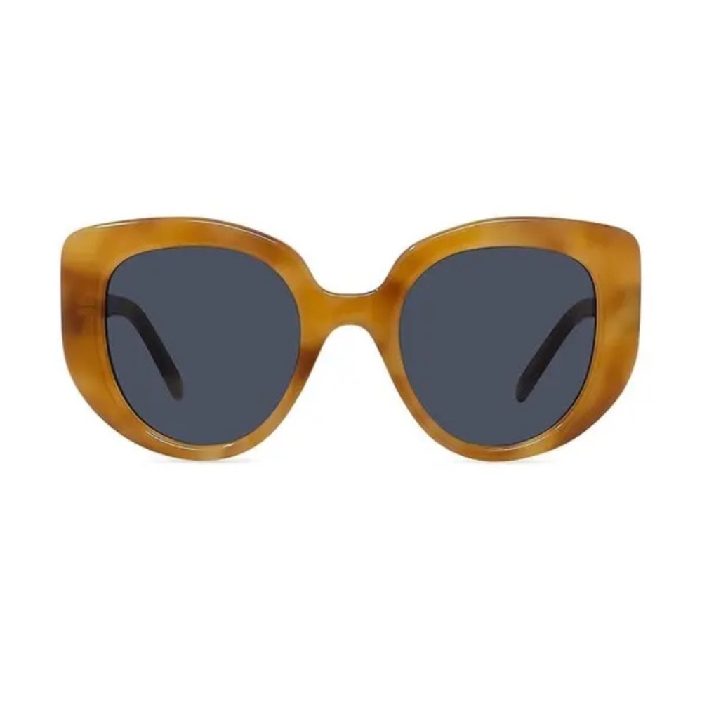 Loewe Curvy Butterfly Sunglasses - color blonde Havana new with case/lens cloth - Picture 2 of 8